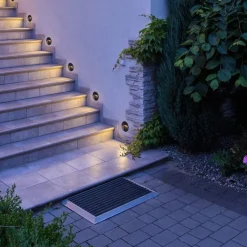 QAZQA Gartenbeleuchtung|Led-Außenleuchten*Moderne LED-Wandeinbauleuchte schwarz IP65 - Gem