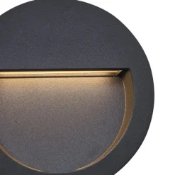 QAZQA Gartenbeleuchtung|Led-Außenleuchten*Moderne LED-Wandeinbauleuchte schwarz IP65 - Gem