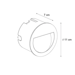 QAZQA Gartenbeleuchtung|Led-Außenleuchten*Moderne LED-Wandeinbauleuchte schwarz IP65 - Gem