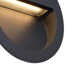 QAZQA Gartenbeleuchtung|Led-Außenleuchten*Moderne LED-Wandeinbauleuchte schwarz IP65 - Gem