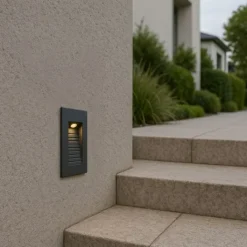 QAZQA Gartenbeleuchtung|Led-Außenleuchten*Moderne LED-Wandeinbauleuchte Schwarz 7cm inkl. LED IP65 - Trem