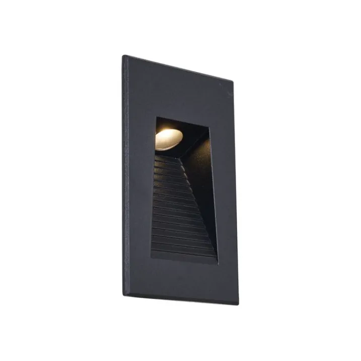 QAZQA Gartenbeleuchtung|Led-Außenleuchten*Moderne LED-Wandeinbauleuchte Schwarz 7cm inkl. LED IP65 - Trem