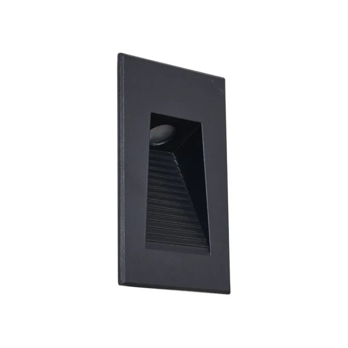 QAZQA Gartenbeleuchtung|Led-Außenleuchten*Moderne LED-Wandeinbauleuchte Schwarz 7cm inkl. LED IP65 - Trem