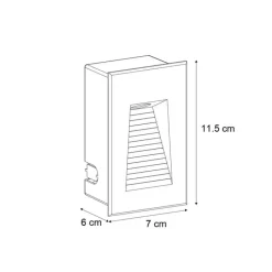 QAZQA Gartenbeleuchtung|Led-Außenleuchten*Moderne LED-Wandeinbauleuchte Schwarz 7cm inkl. LED IP65 - Trem