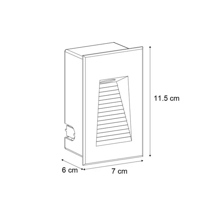 QAZQA Gartenbeleuchtung|Led-Außenleuchten*Moderne LED-Wandeinbauleuchte Schwarz 7cm inkl. LED IP65 - Trem