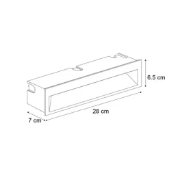 QAZQA Gartenbeleuchtung|Led-Außenleuchten*Moderne LED-Wandeinbauleuchte Schwarz 28cm inkl. LED IP65 - Mert