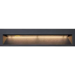 QAZQA Gartenbeleuchtung|Led-Außenleuchten*Moderne LED-Wandeinbauleuchte Schwarz 28cm inkl. LED IP65 - Mert