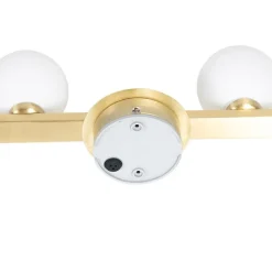 QAZQA Badezimmerlampen|Deckenleuchten Außen*Moderne Messing-Deckenleuchte IP44 4-flammig - Cederic