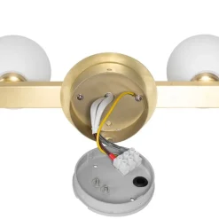 QAZQA Badezimmerlampen|Deckenleuchten Außen*Moderne Messing-Deckenleuchte IP44 4-flammig - Cederic