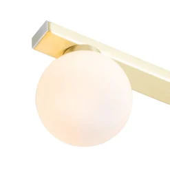 QAZQA Badezimmerlampen|Deckenleuchten Außen*Moderne Messing-Deckenleuchte IP44 4-flammig - Cederic