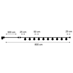 Newgarden Gartenbeleuchtung|Led-Außenleuchten*Moderne Outdoor-Lichterkette 8m inkl. LED 10-Licht - Aurora
