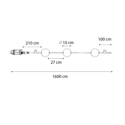 QAZQA Led-Außenleuchten|Lichterkette*Moderne Outdoor-Lichterkette 8M inkl. LED 14-Lichter - Malai