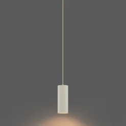 QAZQA Schlafzimmerlampen|Küchenlampen*Moderne Pendelleuchte Beige GU10 50mm rund - Tubo