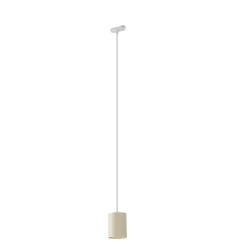 QAZQA Deckenstrahler|Aufbaustrahler*Moderne Pendelleuchte Beige mit Weiß für Schienensystem 1-phasig GU10 70mm - Iconic Holt