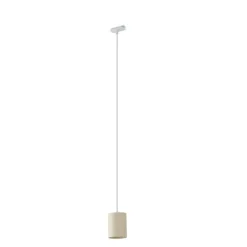 QAZQA Deckenstrahler|Aufbaustrahler*Moderne Pendelleuchte Beige mit Weiß für Schienensystem 1-phasig GU10 70mm - Iconic Holt