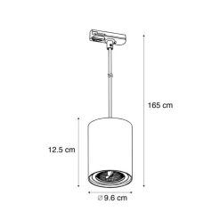 QAZQA Deckenstrahler|Aufbaustrahler*Moderne Pendelleuchte Beige mit Weiß für Schienensystem 1-phasig GU10 70mm - Iconic Holt
