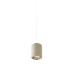 QAZQA Deckenstrahler|Aufbaustrahler*Moderne Pendelleuchte Beige mit Weiß für Schienensystem 1-phasig GU10 70mm - Iconic Holt