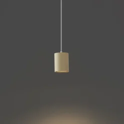 QAZQA Deckenstrahler|Aufbaustrahler*Moderne Pendelleuchte Beige mit Weiß für Schienensystem 1-phasig GU10 70mm - Iconic Holt