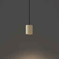 QAZQA Deckenstrahler|Aufbaustrahler*Moderne Pendelleuchte Beige mit Schwarz für Schienensystem 1-phasig GU10 70mm - Iconic Holt