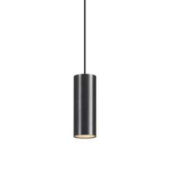 QAZQA Pendelleuchten|Wohnzimmerlampen*Moderne Pendelleuchte Gunmetal GU10 50mm - Tubo