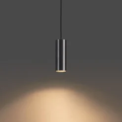 QAZQA Pendelleuchten|Wohnzimmerlampen*Moderne Pendelleuchte Gunmetal GU10 50mm - Tubo