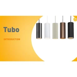 QAZQA Pendelleuchten|Wohnzimmerlampen*Moderne Pendelleuchte Gunmetal GU10 50mm - Tubo