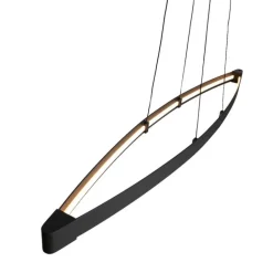 Honsel Led-Pendelleuchten|Pendelleuchten*Moderne Pendelleuchte schwarz inkl. LED 3-stufig dimmbar - Dasha