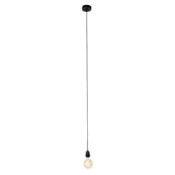 QAZQA Pendelleuchten|Wohnzimmerlampen*Moderne Pendelleuchte Schwarz Dimmbar - Cava Luxe 1