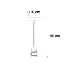 QAZQA Pendelleuchten|Wohnzimmerlampen*Moderne Pendelleuchte Schwarz Dimmbar - Cava Luxe 1