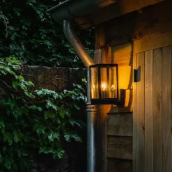 QAZQA Gartenbeleuchtung|Außenwandleuchten*Moderne rechteckige Außenwandleuchte schwarz mit Glas - Rotterdam