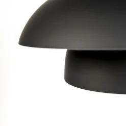 QAZQA Pendelleuchten|Wohnzimmerlampen*Moderne runde Pendelleuchte schwarz mit weiß 3 - Schichten - Titus