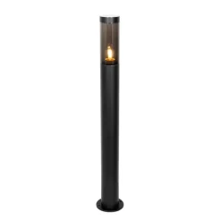 QAZQA Gartenbeleuchtung|Stehlampen Außen*Moderne schwarze Außen-Mastleuchte 80 cm IP44 - Rox