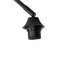 QAZQA Schlafzimmerlampen|Esszimmerlampen*Moderne schwarze Bogenlampe mit weißem, verstellbarem Gestell ohne Schirm - XXL