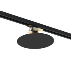 QAZQA Deckenstrahler|Aufbaustrahler*Moderne schwarze Deckenleuchte für 1-Phasen-Schienensystem 2-flammig - Iconic Pulley