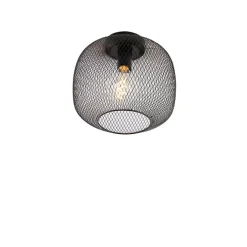 QAZQA Deckenleuchten|Wohnzimmerlampen*Moderne schwarze Deckenleuchte - Bliss Mesh