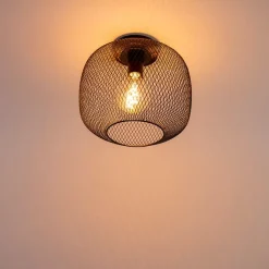 QAZQA Deckenleuchten|Wohnzimmerlampen*Moderne schwarze Deckenleuchte - Bliss Mesh