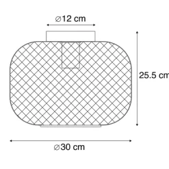 QAZQA Deckenleuchten|Wohnzimmerlampen*Moderne schwarze Deckenleuchte - Bliss Mesh