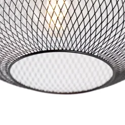 QAZQA Deckenleuchten|Wohnzimmerlampen*Moderne schwarze Deckenleuchte - Bliss Mesh
