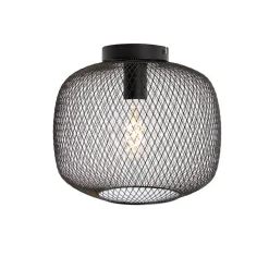 QAZQA Deckenleuchten|Wohnzimmerlampen*Moderne schwarze Deckenleuchte - Bliss Mesh
