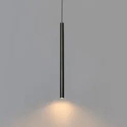 QAZQA Schlafzimmerlampen|Küchenlampen*Moderne schwarze Hängelampe für 1-phasiges Schienensystem - Iconic Frini