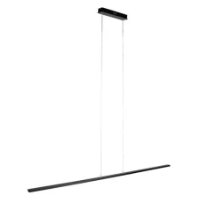 QAZQA Küchenlampen|Esszimmerlampen*Moderne schwarze Hängelampe 150 cm inkl. LED - Banda