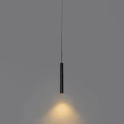 QAZQA Schlafzimmerlampen|Küchenlampen*Moderne schwarze Pendelleuchte für 1-phasiges Schienensystem - Slimline Keno