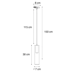 QAZQA Schlafzimmerlampen|Küchenlampen*Moderne schwarze Pendelleuchte für Schienensystem 1-phasig - Iconic Lloyd