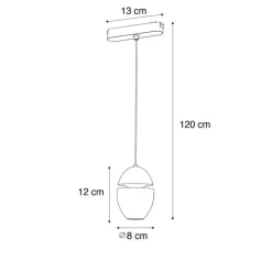 QAZQA Led-Strahler|Deckenstrahler*Moderne schwarze Pendelleuchte für 1-Phasen-Schienensystem inkl. LED - Magnetic Eggy