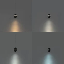 QAZQA Led-Strahler|Deckenstrahler*Moderne schwarze Pendelleuchte für 1-Phasen-Schienensystem inkl. LED - Magnetic Eggy