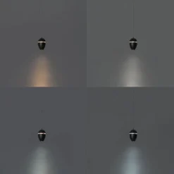 QAZQA Led-Strahler|Deckenstrahler*Moderne schwarze Pendelleuchte für 1-Phasen-Schienensystem inkl. LED - Magnetic Eggy