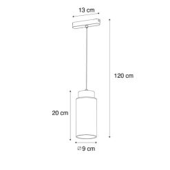 QAZQA Schlafzimmerlampen|Küchenlampen*Moderne schwarze Pendelleuchte für Schienensystem 1-phasig inkl. LED - Magnetic Vance