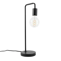 QAZQA Tischlampen|Wohnzimmerlampen*Moderne schwarze Tischlampe - Facil