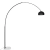 QAZQA Bogenlampen|Stehlampen*Moderne Schwarz-Weiß-verstellbare Bogenleuchte - XXL