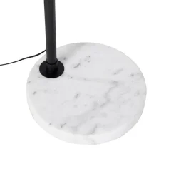 QAZQA Bogenlampen|Stehlampen*Moderne Schwarz-Weiß-verstellbare Bogenleuchte - XXL